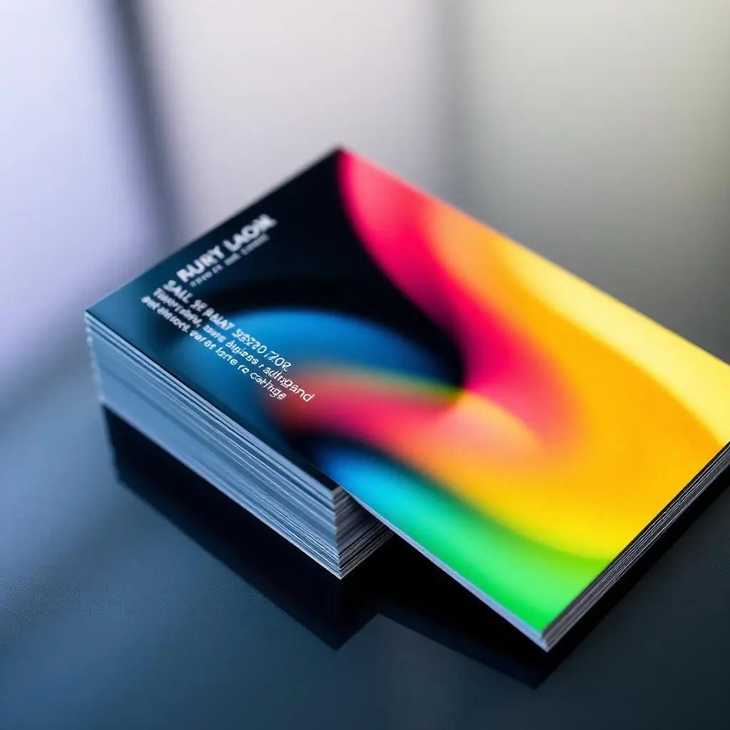Glossy Laminated 350GSM — vivid colours protected by a smooth gloss lamination