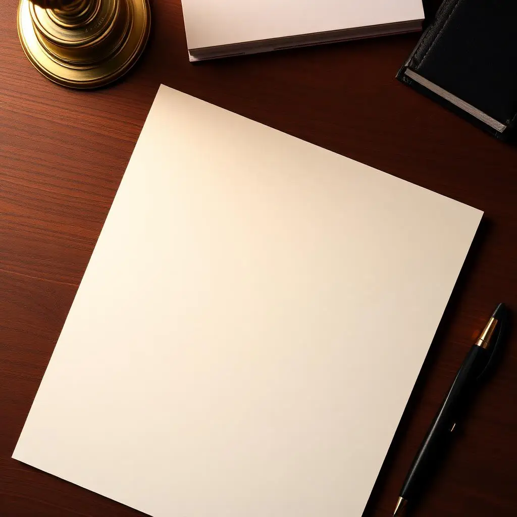 Executive Letterhead — textured cotton stock, ideal for legal & executive use