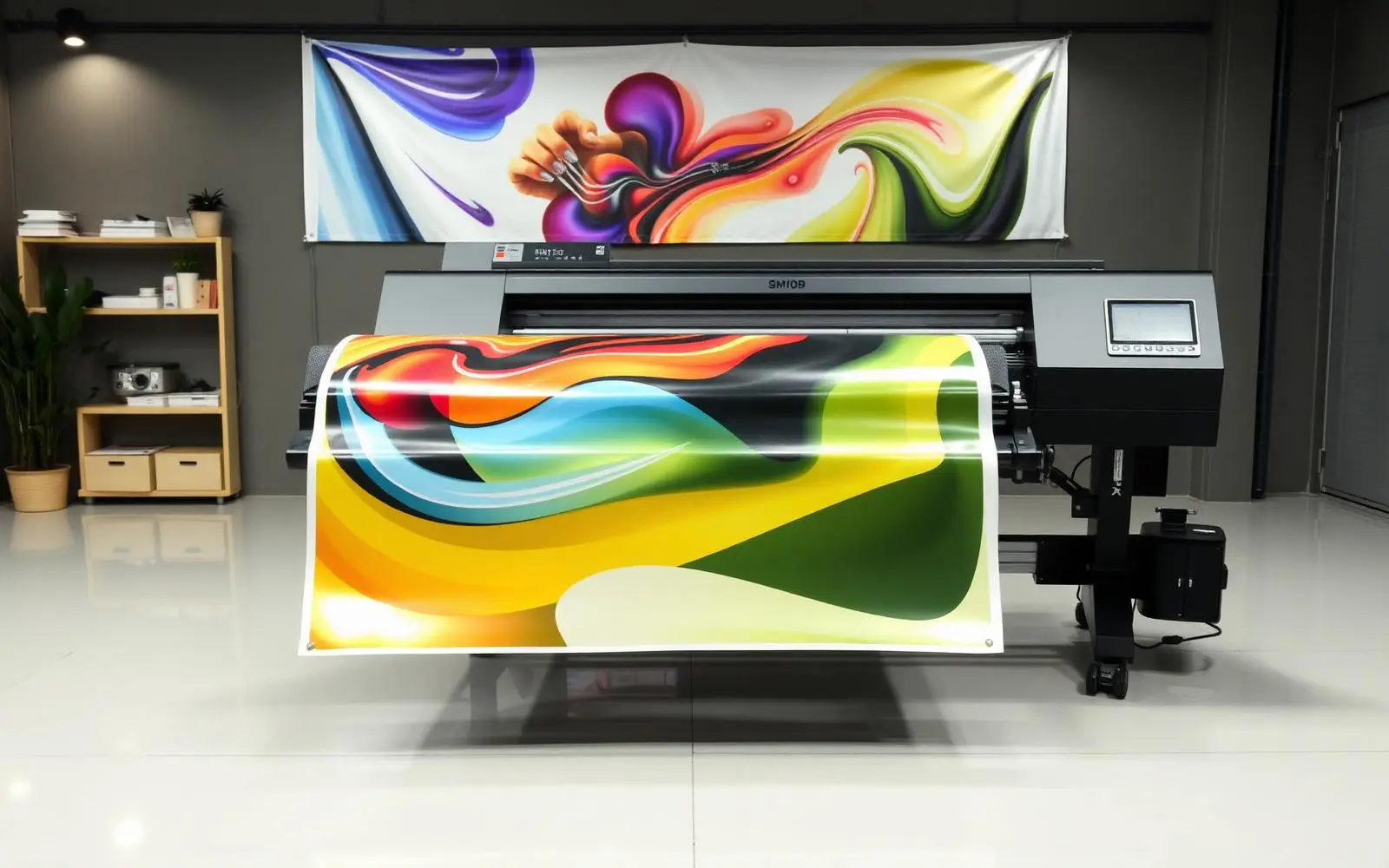 Eco Solvent Printing press at the SA Creative print studio