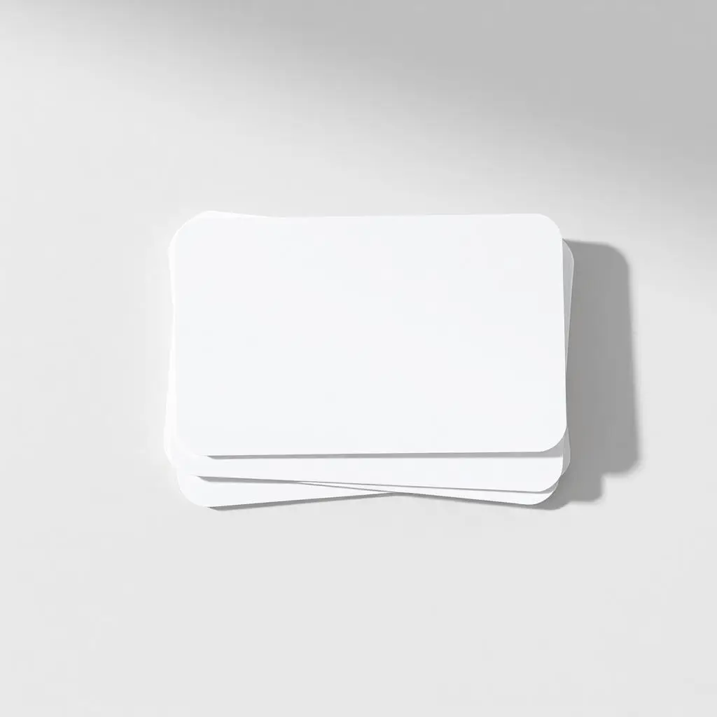 Rounded Corner Cards — softened corners on any of our card stocks